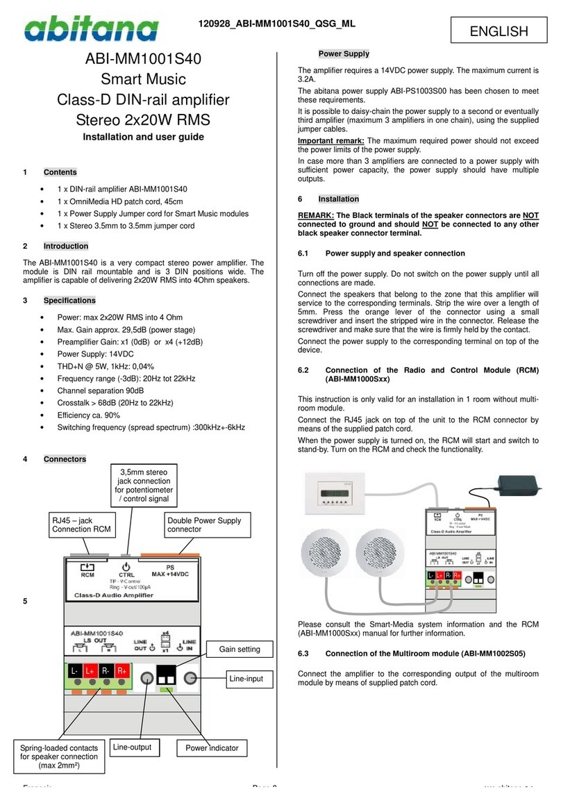 Abitana ABI-MM1001S40 Installation and user guide