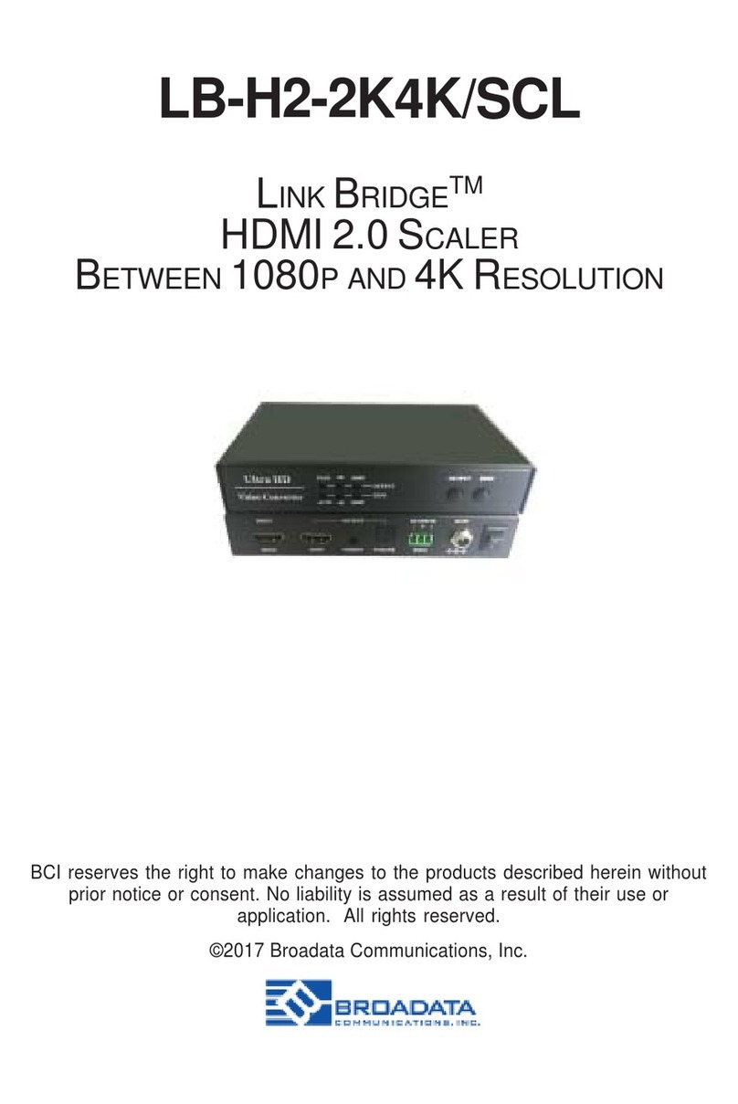 Broadata Communications LB-H2-2K4K/SCL User manual