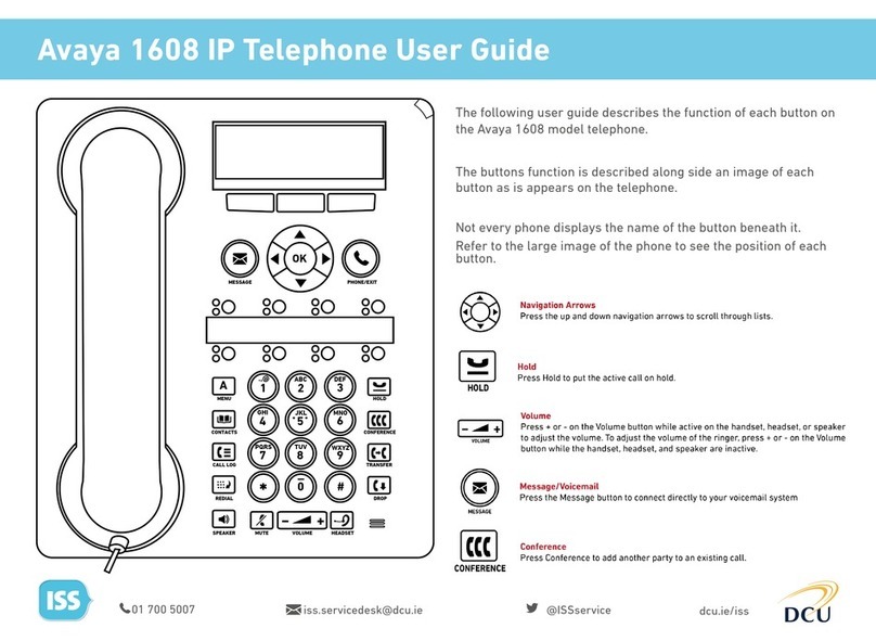 Avaya one-X Deskphone Value Edition 1608 user guide