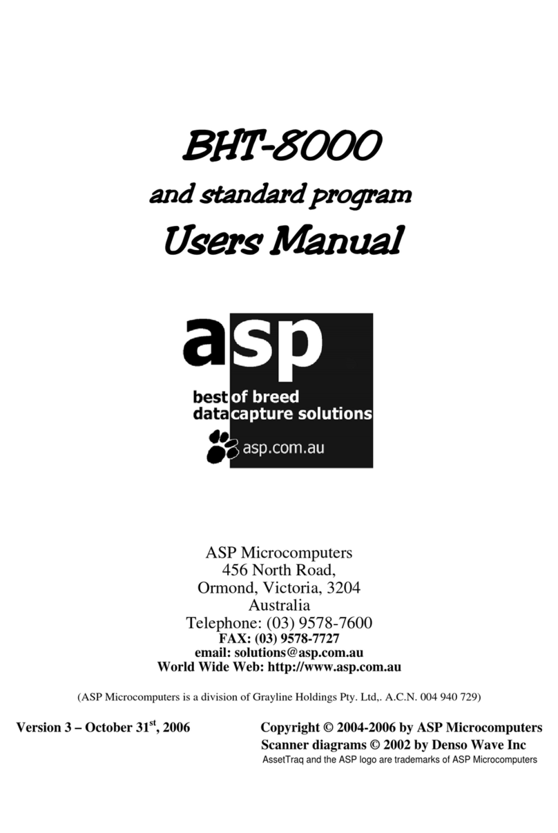 ASP BHT8000 user manual