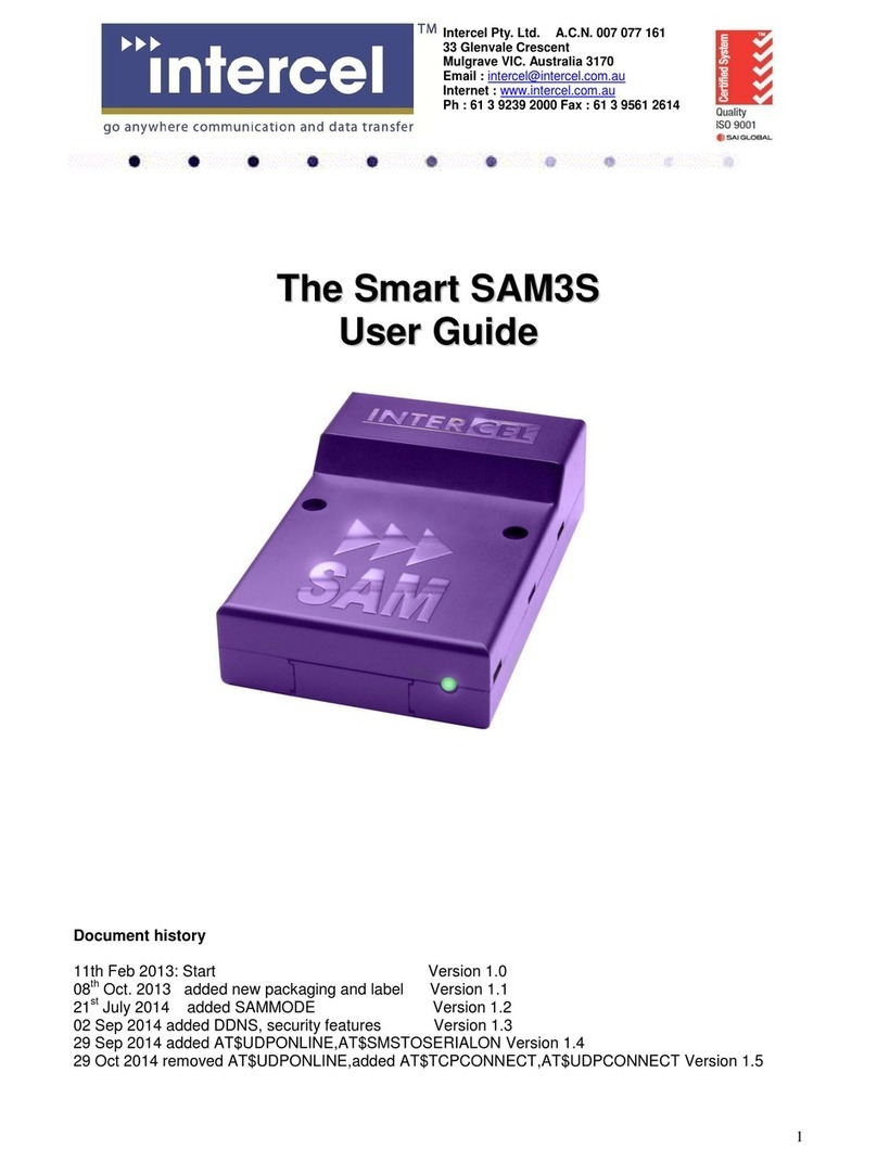Intercel Smart SAM3S User manual