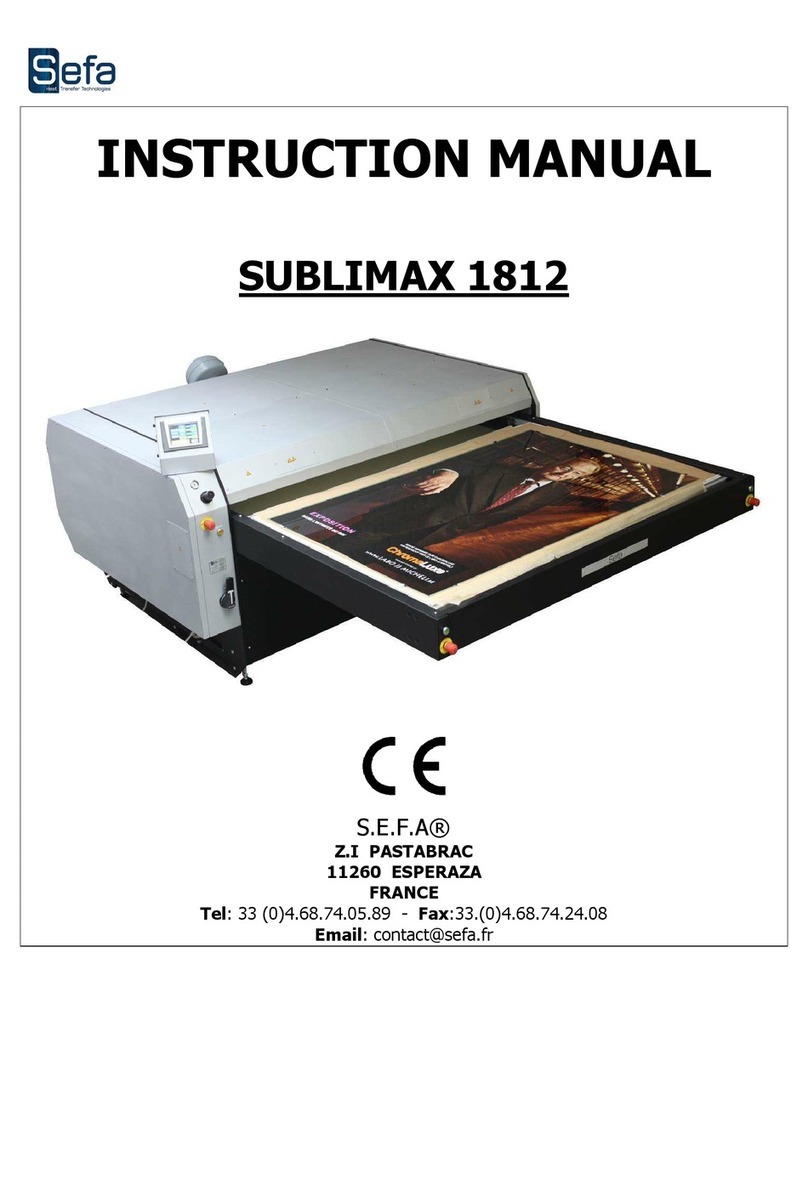 S.E.F.A SUBLIMAX 1812 instruction manual