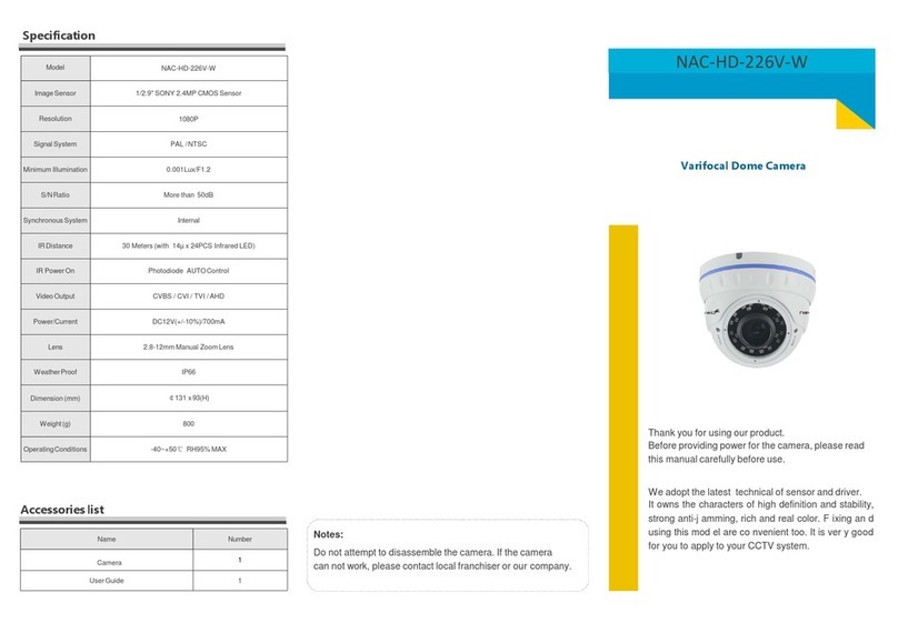 Navaio NAC-HD-226V-W User manual Navaio NAC-HD-226V-W User manual