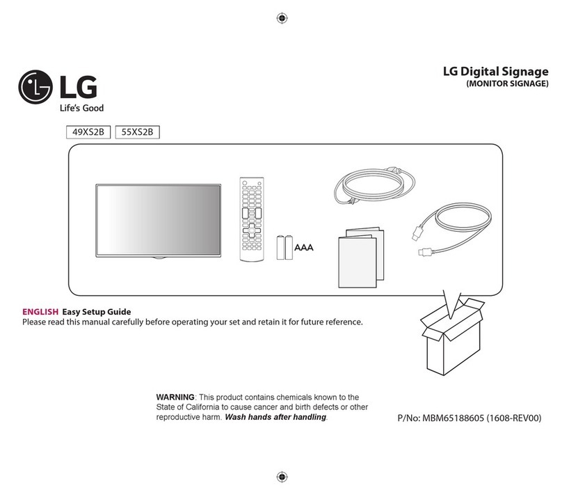 LG 55XS2B Easy setup guide