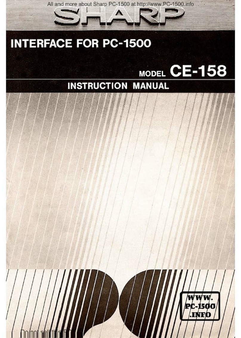 Sharp CE-158 User manual