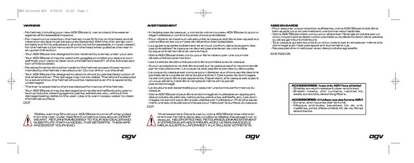 AGV Blizzard Series User manual