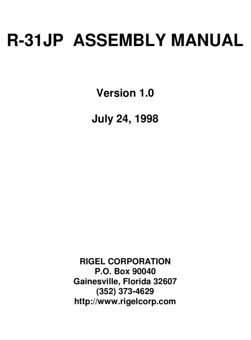 Rigel Corporation R-31JP Assembly manual