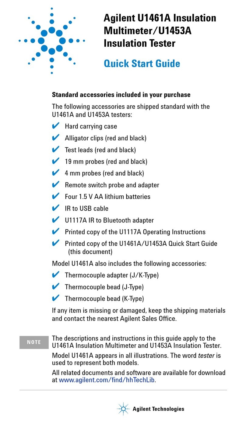 Agilent Technologies U1461A quick start guide