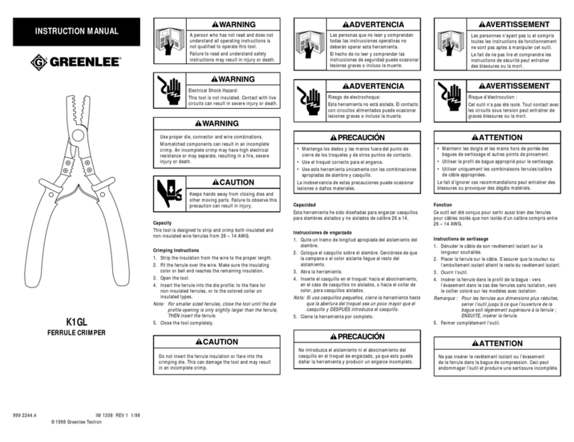 Greenlee K1GL instruction manual