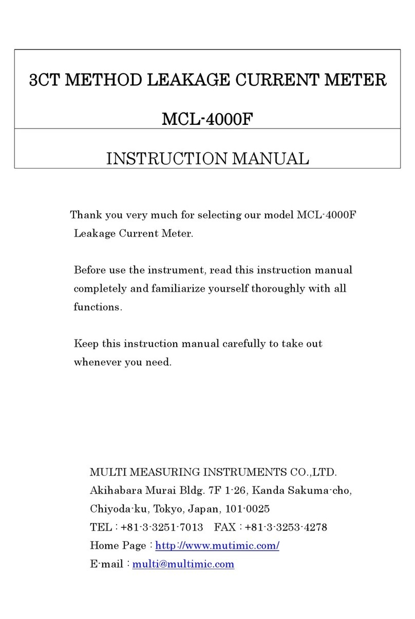 MULTI MEASURING INSTRUMENTS CO.,LTD. MCL-4000F instruction manual