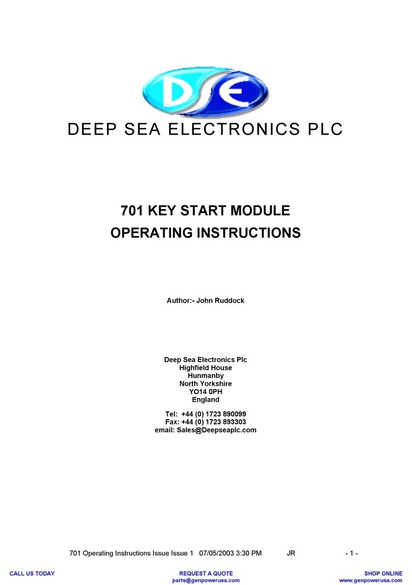 Deep Sea Electronics Plc 701 operating instructions