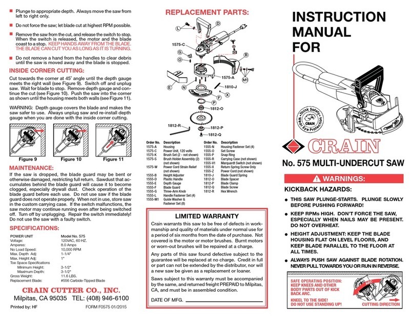 CRAIN 575 instruction manual