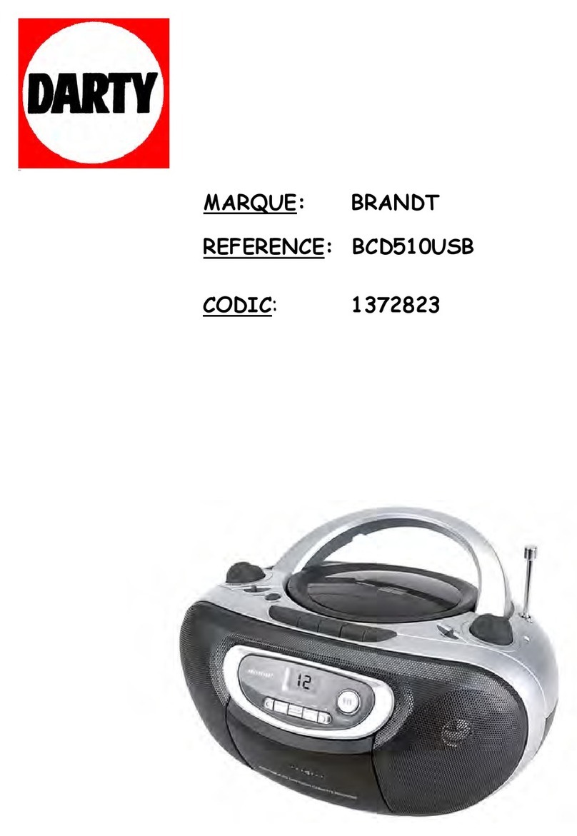Brandt BCD510USB instruction manual