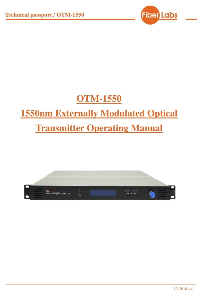 FiberLabs OTM-1550 operating manual