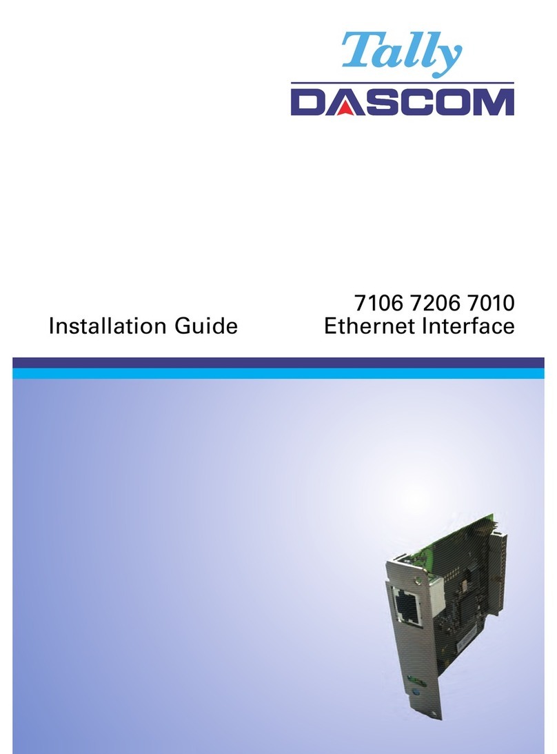 Tally Dascom 7106 installation guide