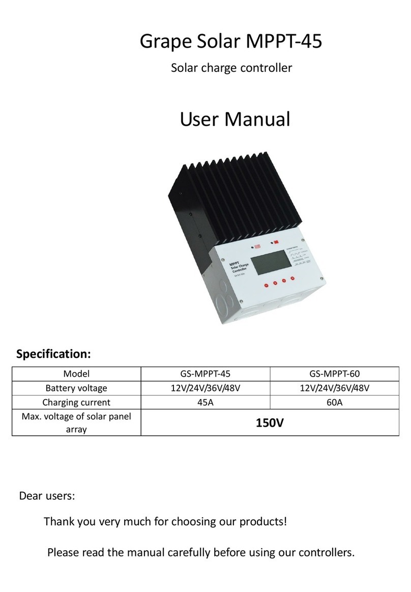 Grape Solar GS-MPPT-60 User manual Grape Solar GS-MPPT-60 User manual