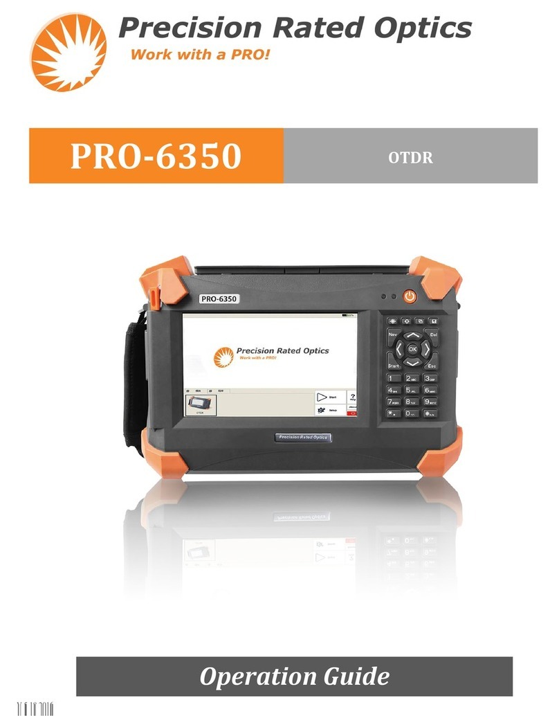 Precision Rated Optics PRO-6350 Operation guide