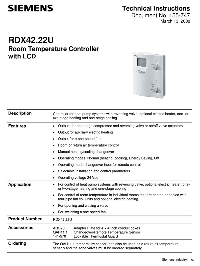 Siemens RDX42.22U Owner's manual