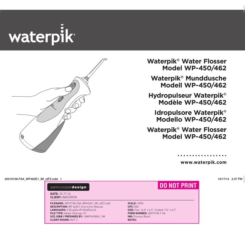 Waterpik Technologies WP-450 instruction manual