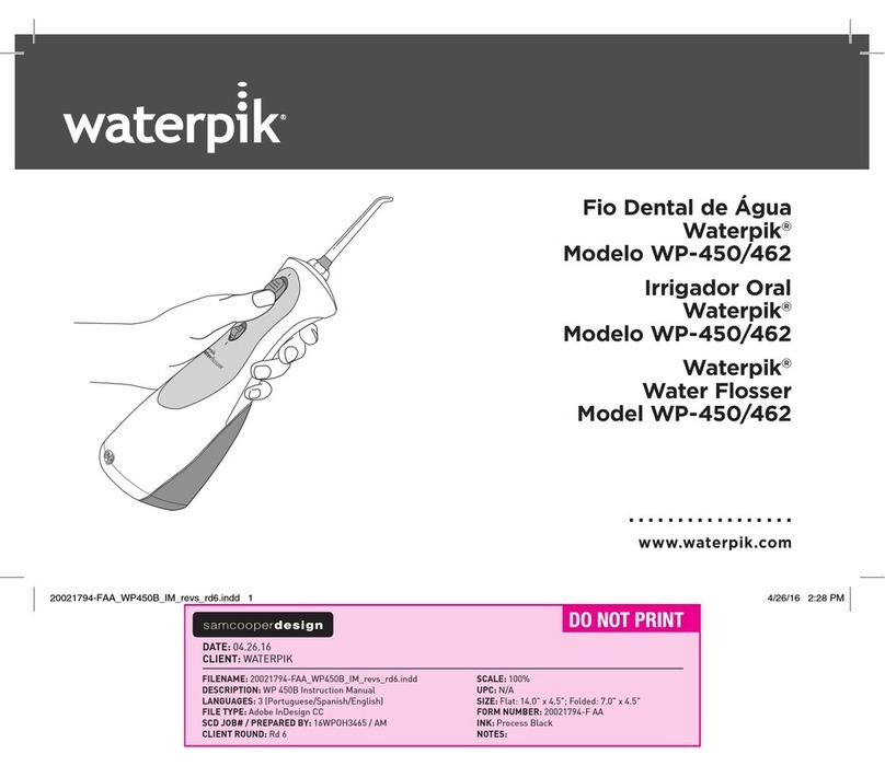 Waterpik Technologies WP-450 user manual