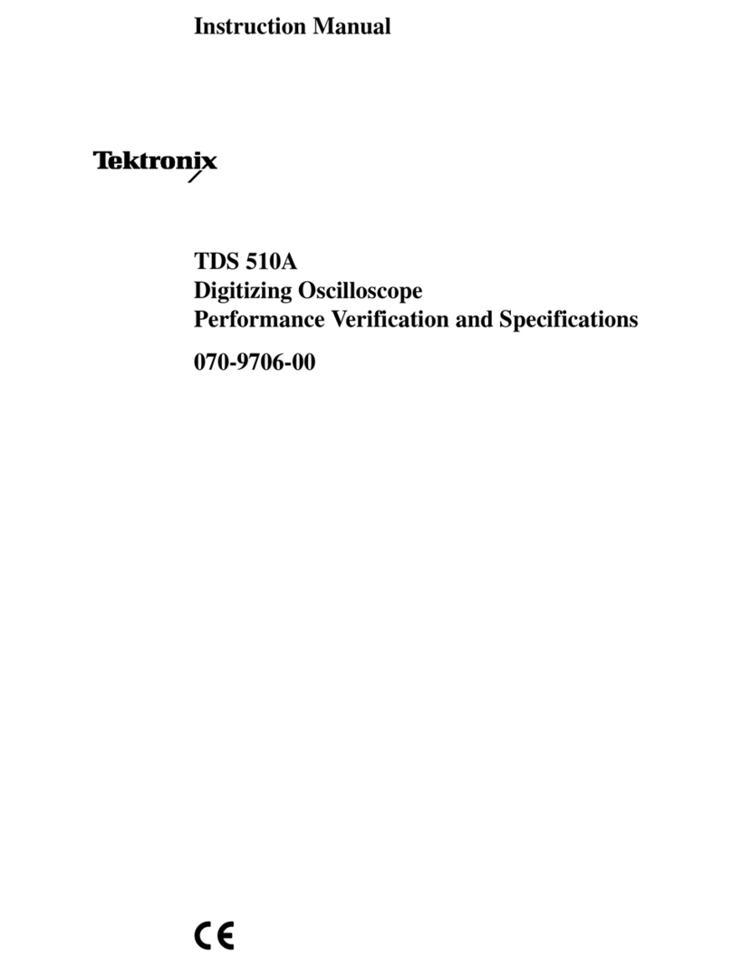 Tektronix TDS 510A User manual Tektronix TDS 510A User manual