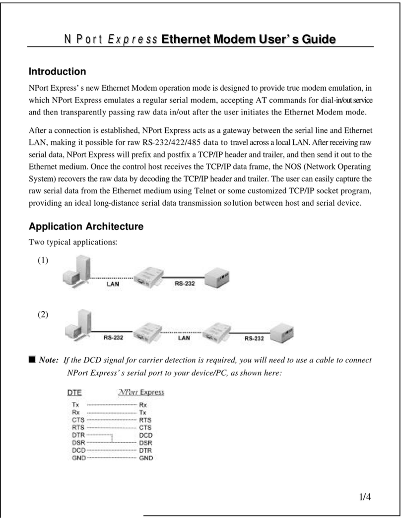 Moxa Technologies NPort Express user guide Moxa Technologies NPort Express user guide