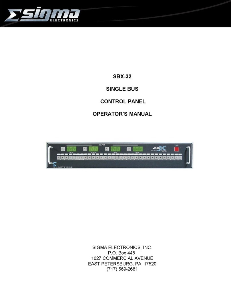Sigma SBX-32 User manual