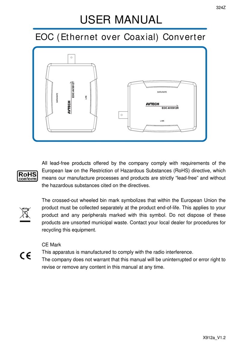 Avtech AVX912R user manual