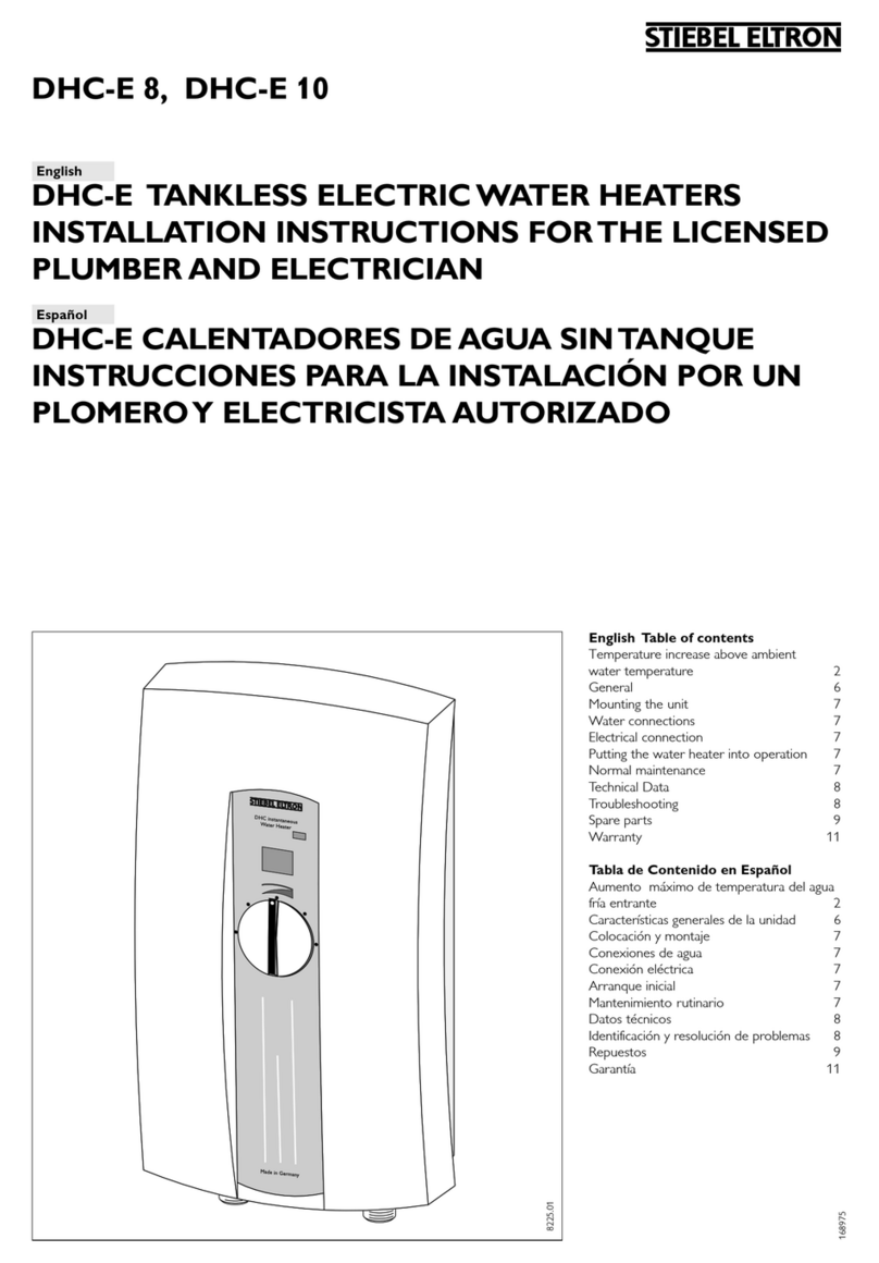 STIEBEL ELTRON DHC-E 8 installation instructions