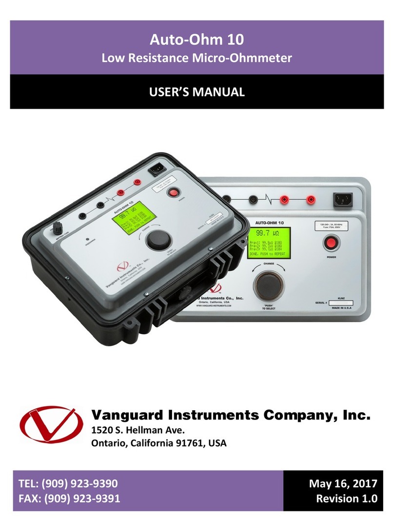 Vanguard Instruments Auto-Ohm 10 user manual