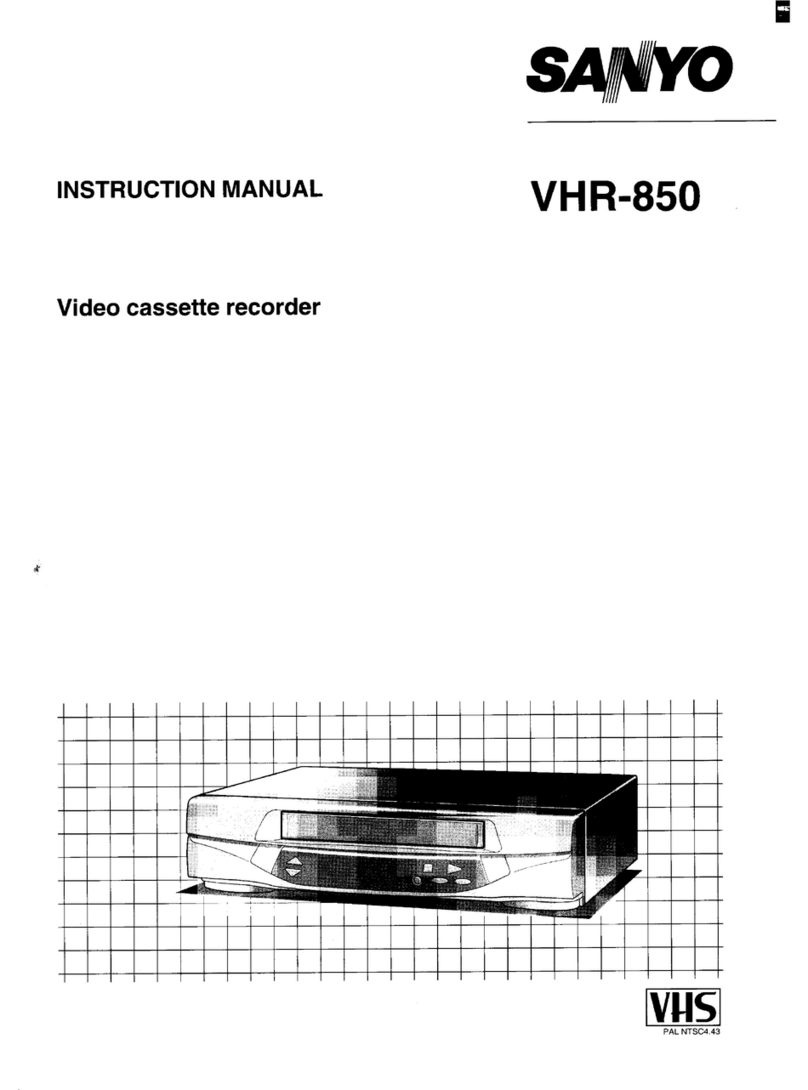 Sanyo VHR-850 User manual