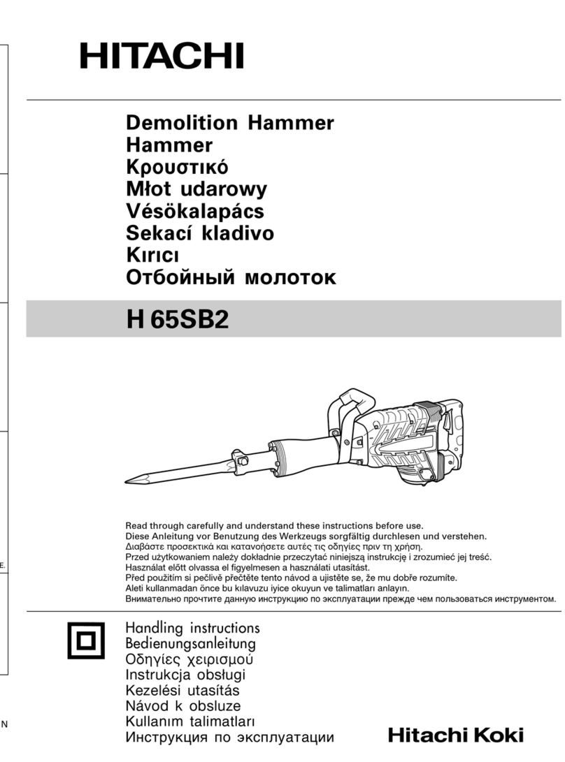 Hitachi Koki H 65SB2 Handling instructions Hitachi Koki H 65SB2 Handling instructions