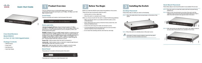 Cisco SR2024 - Small Business Unmanaged Switch User manual Cisco SR2024 - Small Business Unmanaged Switch User manual