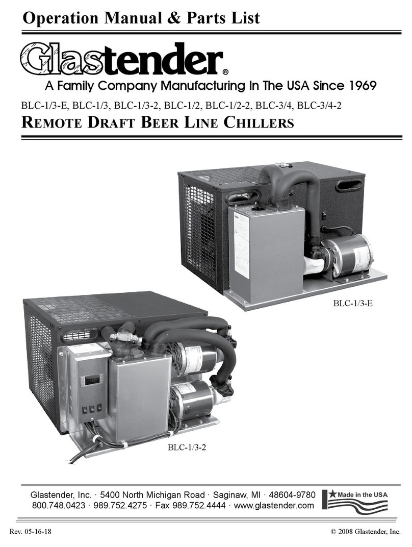 Glastender BLC-1/3-E Operations manual & parts list Glastender BLC-1/3-E Operations manual & parts list