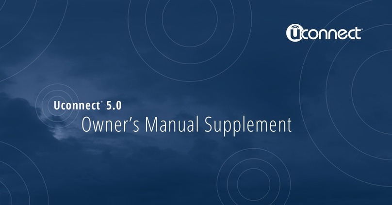 Uconnect 5.0 Owner's manual supplement