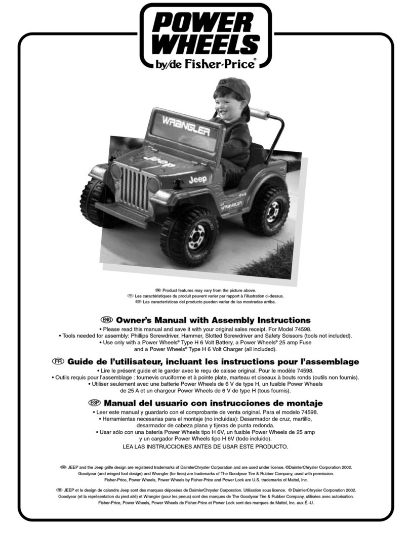 Power Wheels 74598 Owner's manual with assembly instructions Power Wheels 74598 Owner's manual with assembly instructions