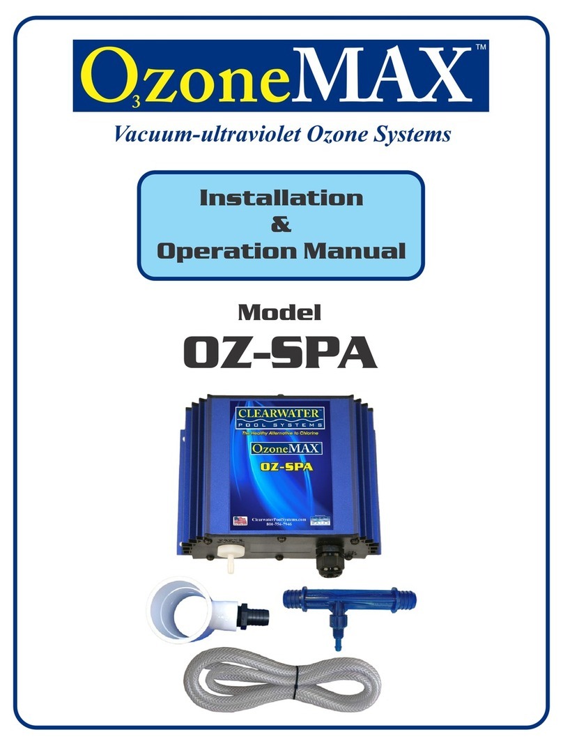 Clear Water OzoneMax OZ-SPA Installation & operation manual