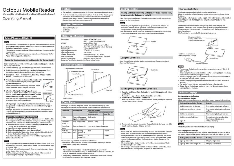 Octopus Mobile Reader User manual