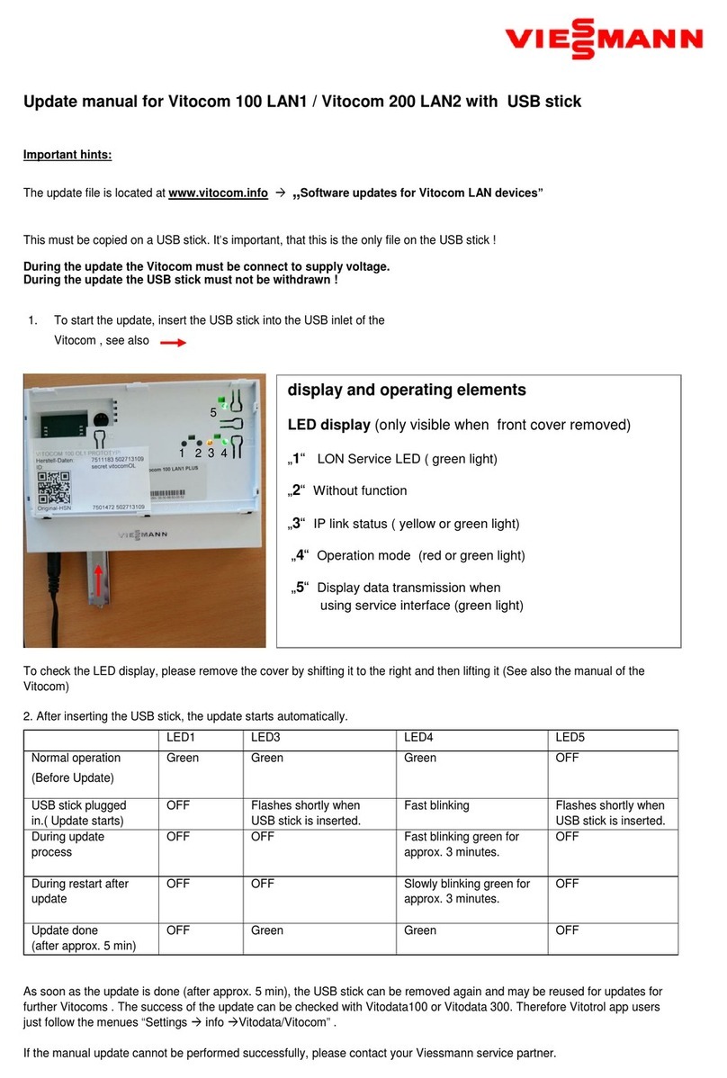 Viessmann Vitocom 100 LAN1 Update manual
