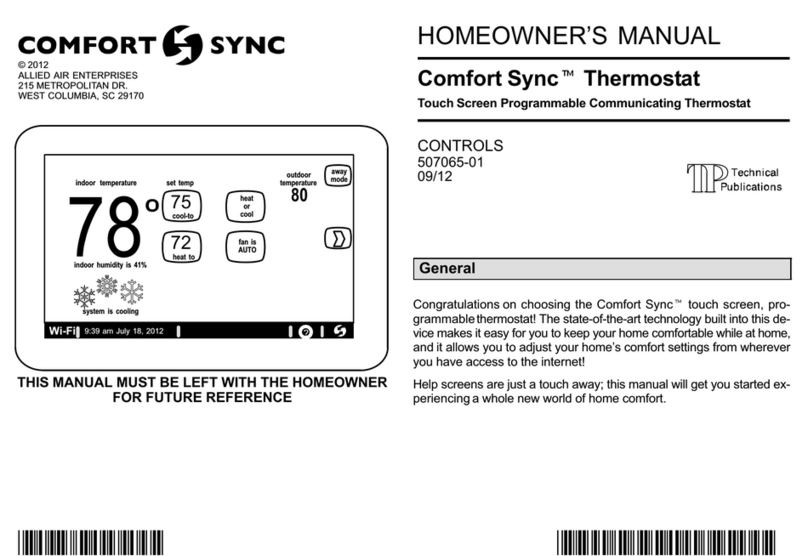 Comfort Sync 507065-01 Homeowner's manual