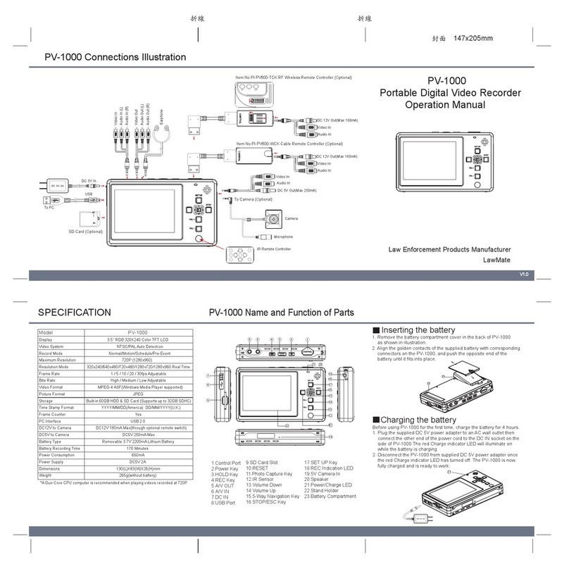 Lawmate PV-1000 Touch User manual