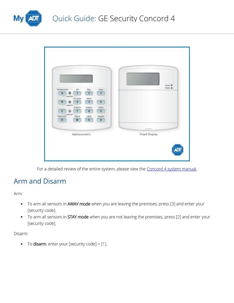 GE Security Concord 4 User manual
