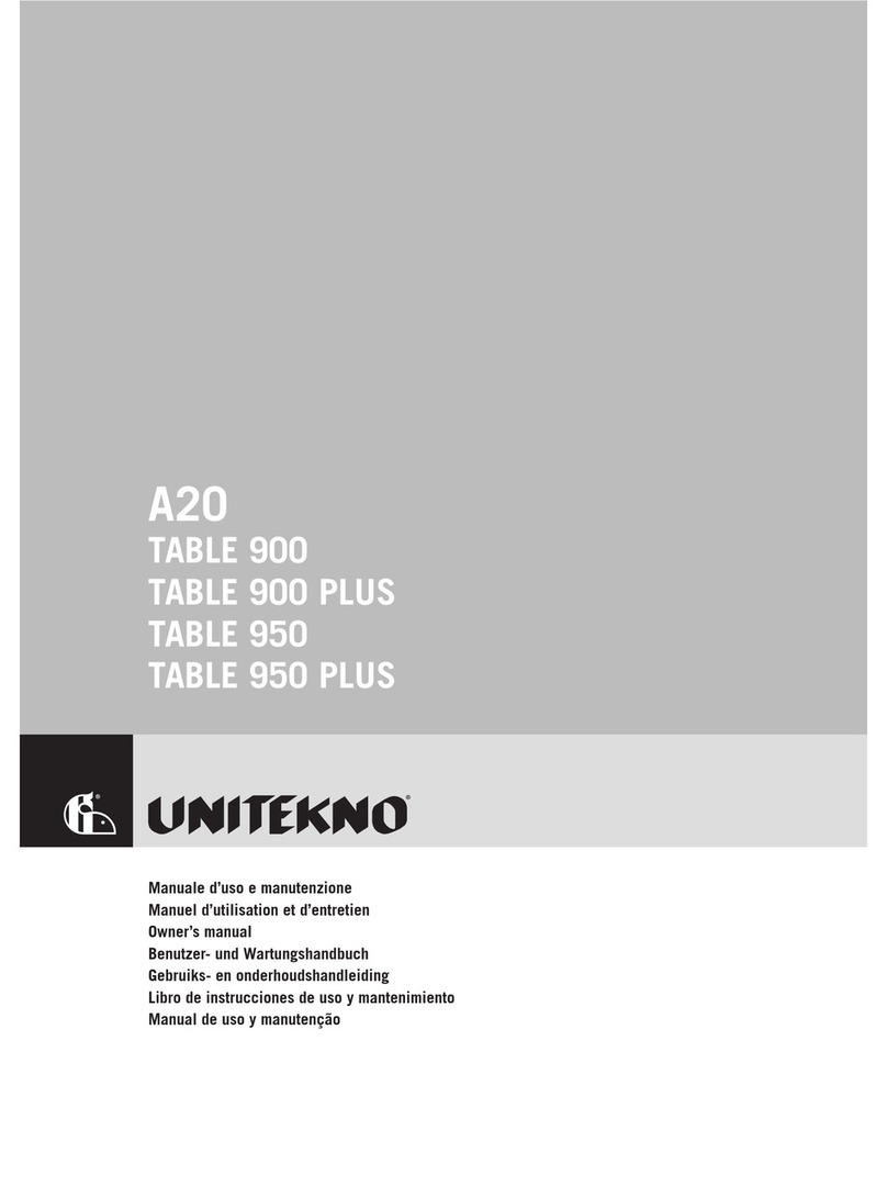 Unitekno TABLE 900 owner's manual