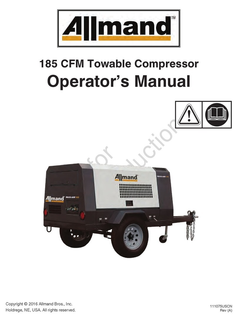 Allmand 185 CFM Operator's manual