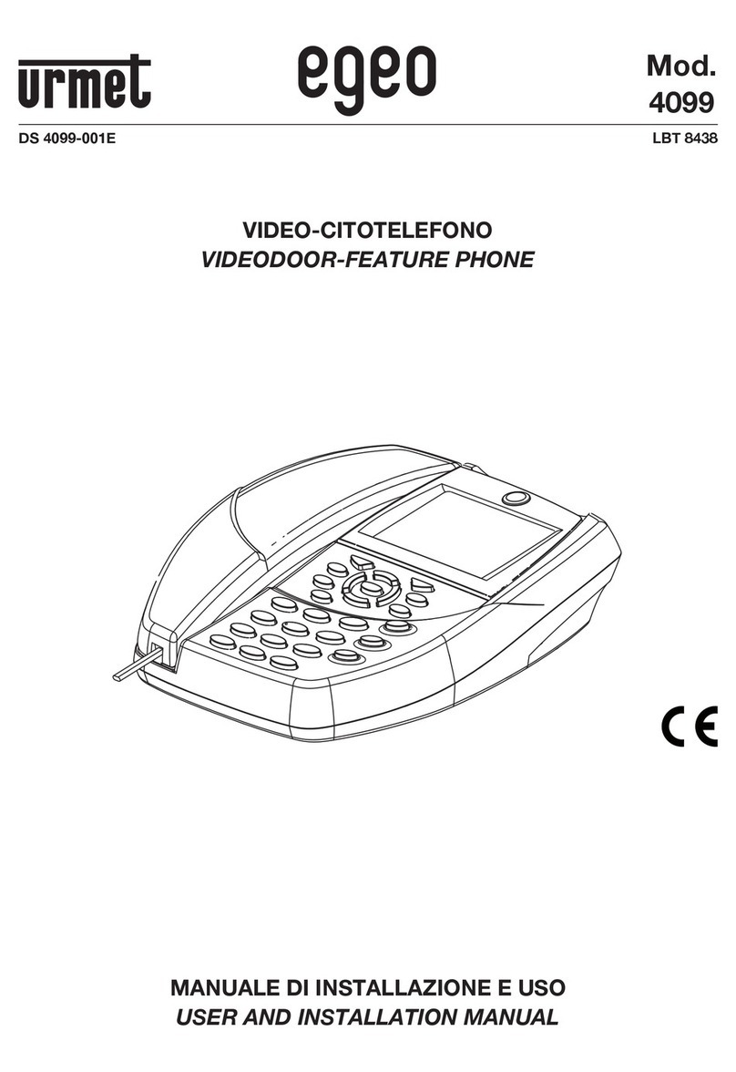 urmet domus egeo User and installation manual urmet domus egeo User and installation manual