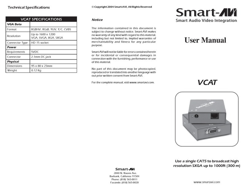 SMART-AVI VCAT User manual