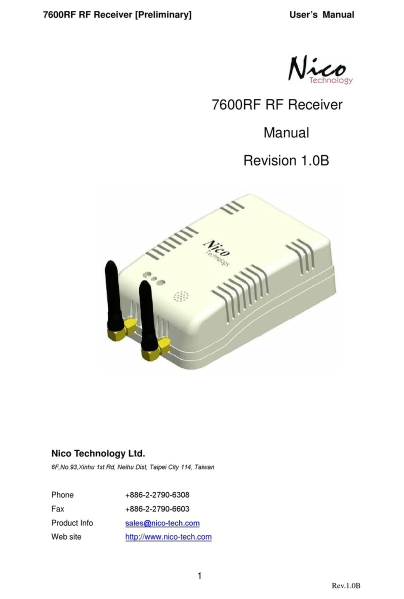 Nico Technology 7600RF user manual