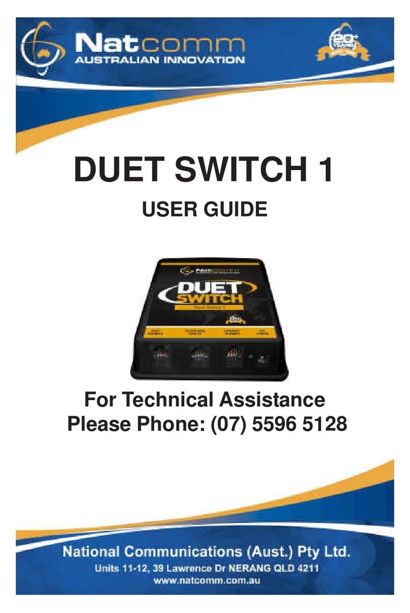 NatComm DUET SWITCH 1 User manual NatComm DUET SWITCH 1 User manual