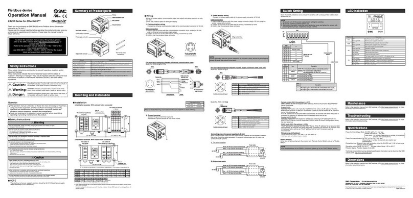 SMC Networks EX250 Series Operation manual