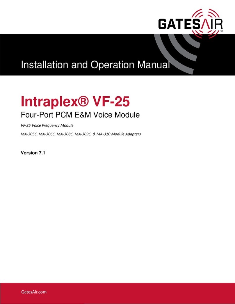 GatesAir Intraplex VF-25 Installation and operation manual